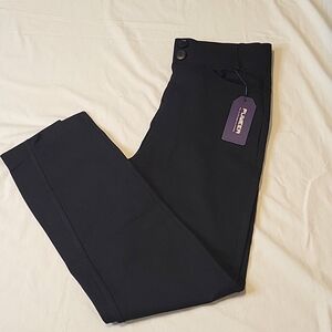 Women's Black Straight Cut High Waist Pants